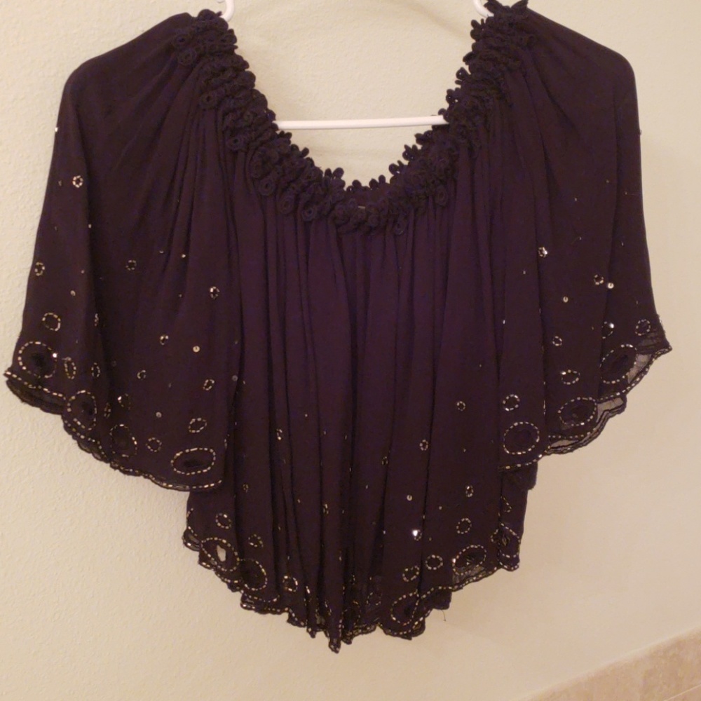 Across the shoulder blouse